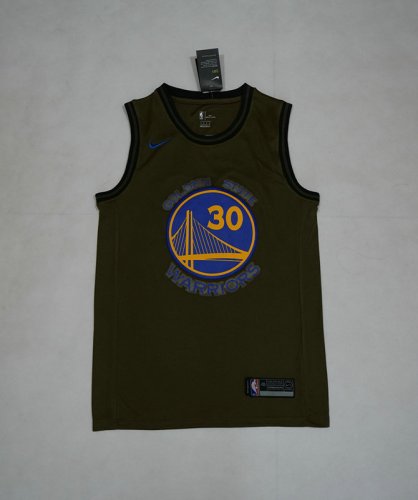 Golden State Warriors Stephen Curry 30 2020 Nba Nouvelle arrivée marron Maillot